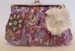 Bolsa morada estampada